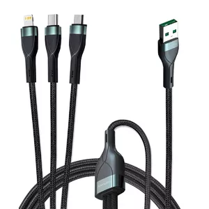 4smarts 540439 USB kabelis 1,5 m USB 2.0 USB A USB C/Micro USB A/Lightning Melns, Pelēks