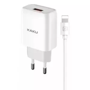 Kaku KSC-396 Gudrais USB Ligzdu 2.4A Tīkla Lādētājs + USB uz Lightning 1m Kabelis