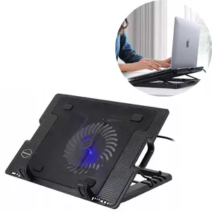 Riff RF-0092 2in1 Portable Cooler Pad & Perfect adjustable Angle Stand for Notebook (12"-17") with USB cable