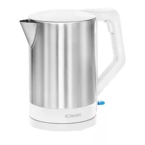 Bomann WKS 3002 CB electric kettle 1.5 L 2200 W Stainless steel, White