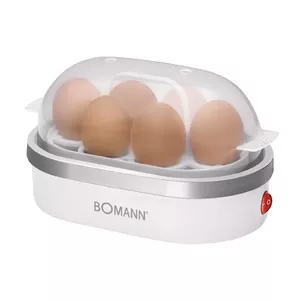 Bomann EK 5022 CB 6 egg(s) 400 W Silver, Transparent, White