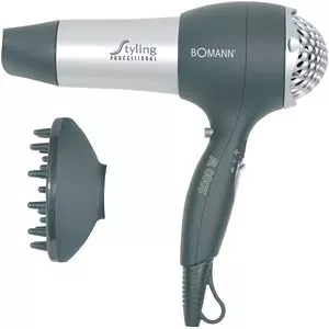 Bomann HTD 889 CB hair dryer 2000 W Black, Silver