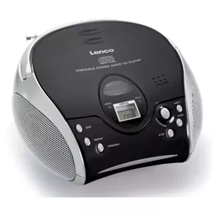 Lenco SCD-27BK CD player Portable CD player Black, Silver