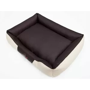 Hobbydog Imperial Bed Perfect - Bēša ādas imitācija ar brūnu centru R5