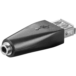 Microconnect USBA/3,5MMAF kabeļu spraudņu pāreja 3.5 mm USB 2.0 Melns