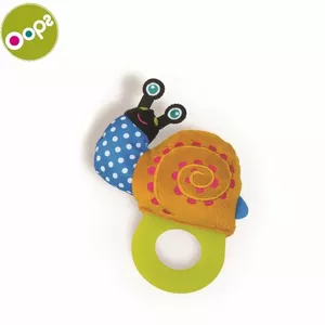 Oops Snail Rotaļlieta zobiņiem bērniem no 3m+ (17x4x12cm) Krāsaina 13007.13