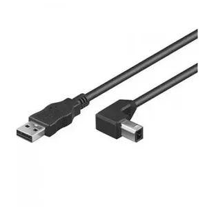 Techly ICOC-U-AB-005-ANG USB kabelis 0,5 m USB 2.0 USB A USB B Melns