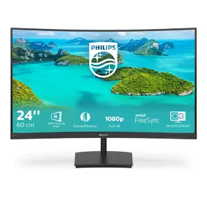 Philips E Line 241E1SCA/00 monitori 59,9 cm (23.6") 1920 x 1080 pikseļi Full HD LCD Melns