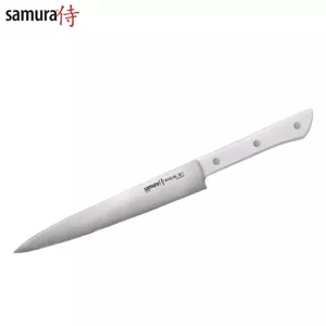 Samura HARAKIRI Universal Kitchen knife for Slicing 196mm 59 HRC with White handle