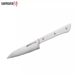 Samura HARAKIRI Universal Kitchen knife for Vegetables 99mm 59 HRC with White handle