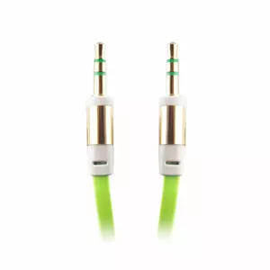 Forever Flat AUX 3.5mm male to 3.5mm male Audio Braided rope 1m Cable Green (OEM)