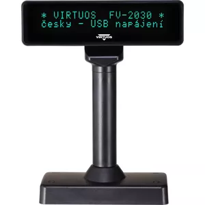 VFD дисплей FV-2030B 2x20, 9 мм, USB, черный