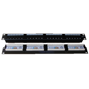 DATACOM Patch panel 24x RJ-45,Cat5e UTP,1U, 19'' Dual