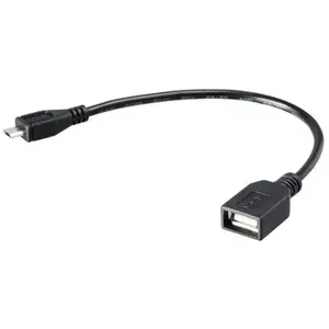 Akasa 15cm Micro USB - USB2.0 A USB cable 0.15 m Micro-USB A USB A Black