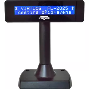 LCD zkaznick displej Virtuos FL-2025MB 2x20, USB, ern