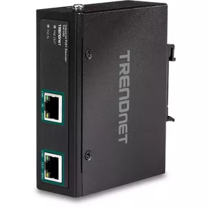 Trendnet TI-E100 tīkla pagarinātājs Tīkla raidītājs Melns 10, 100, 1000 Mbit/s