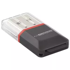 Esperanza EA134K card reader USB 2.0 Black, Silver, Transparent