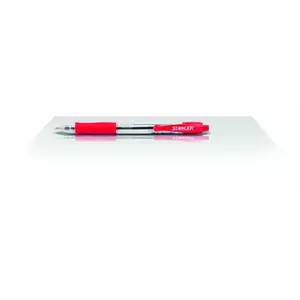 STANGER Ball Point Pens 1.0 Softgrip retractable, red, 1pcs 18000300040
