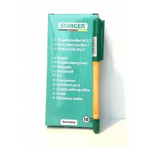 STANGER lodīšu pildspalvas ar 0,7 smalkās pildspalvas smalkās pildspalvas Softgrip, zaļas, 1 gab. 18000300058