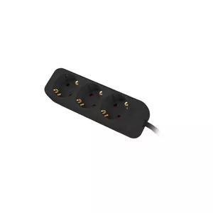 Lanberg PS0-03F-0150-BK power extension 1.5 m 3 AC outlet(s) Indoor Black