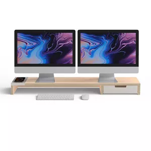 POUT All-in-one wireless charging & hub station for dual monitors EYES 9 White colour