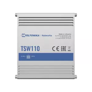 Teltonika TSW110 tīkla pārslēgs Nepārvaldīts Gigabit Ethernet (10/100/1000) Power over Ethernet (PoE) Zils, Pelēks