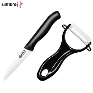 Samura 2in1 set of Ceramic Fruit Knife 75mm + ECO-CERAMIC kniveBlack