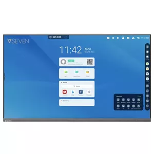 V7 IFP7502-V7PRO interactive whiteboard 190,5 cm (75") 3840 x 2160 пикселей Сенсорный экран Черный USB / Bluetooth