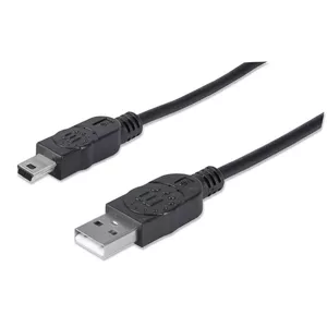 Manhattan 333375 USB kabelis 1,8 m USB 2.0 USB A Mini-USB B Melns