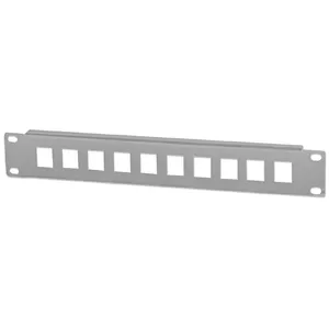 Intellinet Patch Panel, Blank, 10", 1U, 10-Port, Grey