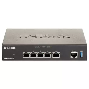 D-Link DSR-250V2 wireless router Gigabit Ethernet Black