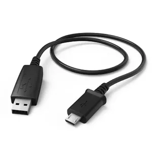 Hama 0.6m, USB2.0-A/USB2.0 Micro-B USB kabelis 0,6 m USB A Micro-USB B Melns