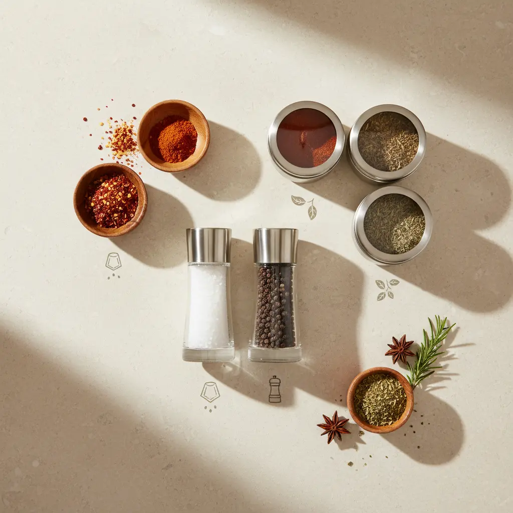 Salt & Pepper Shakers & Spice Containers
