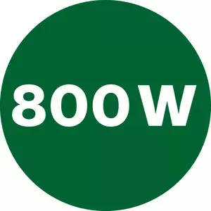 Powerful 800 W motor for fast, consistent results