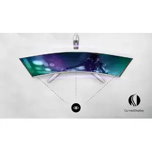 Curved display design for immersive focus