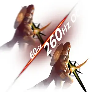 Ātra 260Hz atsvaidzināšana nesalīdzināmai plūdumam