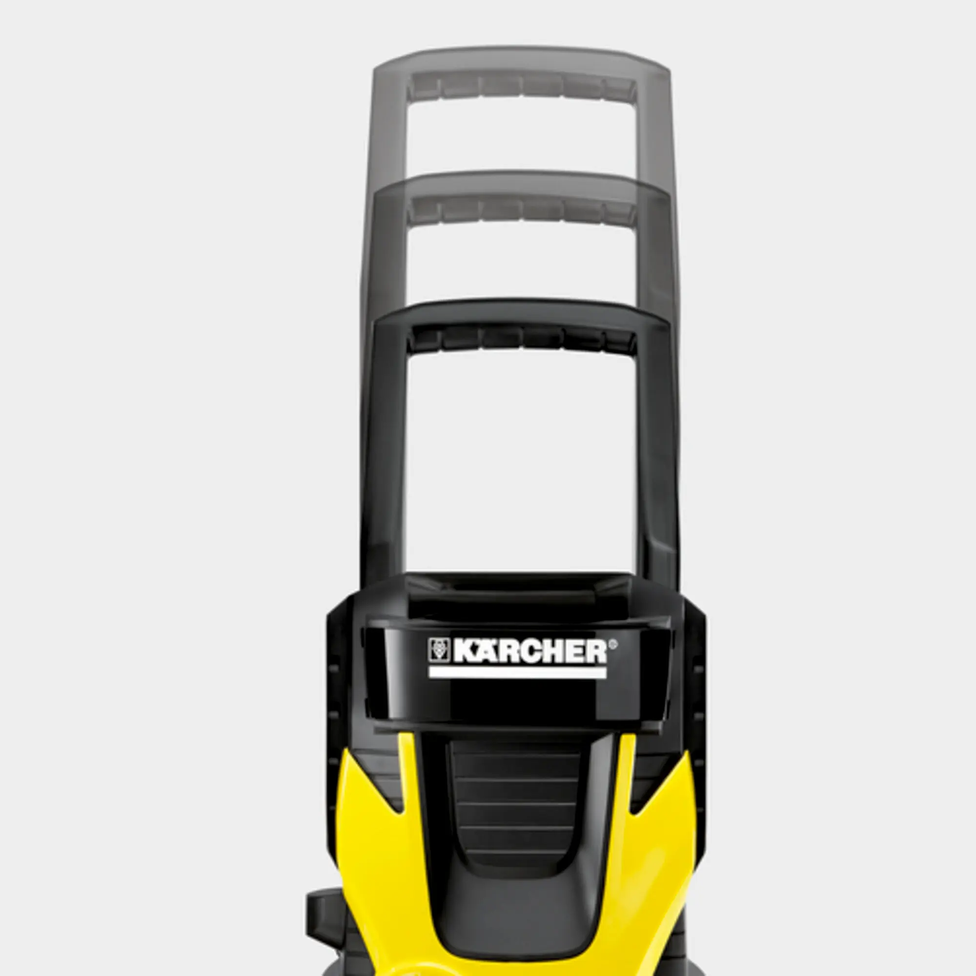 Ergonomiska teleskopiskā roktura ērtai pārvietošanai