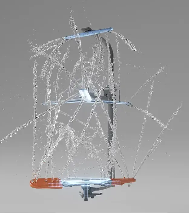 360° HydraFlow and FlexWing Spray Arm