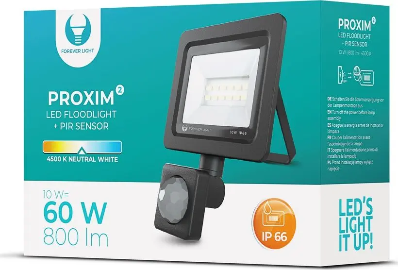 Forever PROXIM II 10W LED PIR Flood Light Photo 3