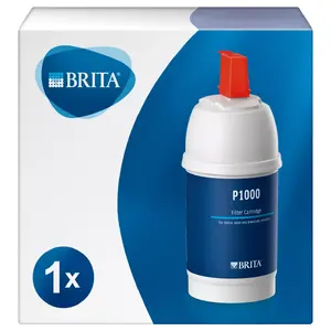 Water filter cartridge BRITA P 1000 – replacement cartridge, reduces limescale, chlorine, heavy metals, up to 1200 L
