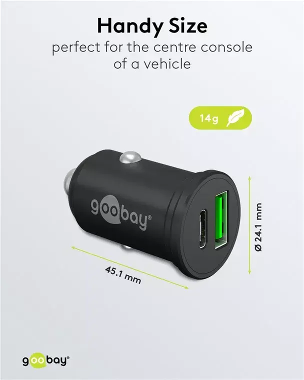 Автомобильное зарядное устройство Goobay Dual-USB USB-C PD 45W Photo 7