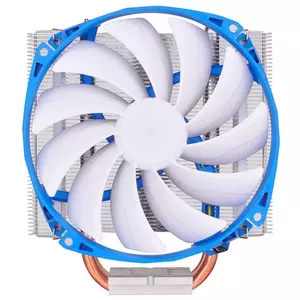 Procesora dzesētājs SILVERSTONE SST-AR07 — 140 mm ventilators, 800–1500 apgr./min, 93 CFM, zils/metālisks/balts
