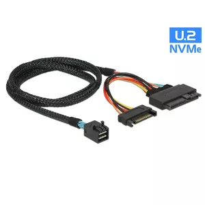 Кабель DeLOCK 0.75m SFF-8643/U.2 SFF-8639+SATA