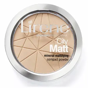 Face powder Lirene City Matt Mineral 01 — loose pressed powder, 9 g, shade 01, for all ages