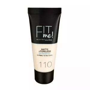 Liquid Foundation Maybelline Fit Me Matte & Poreless 110 Porcelain 30 ml Tube