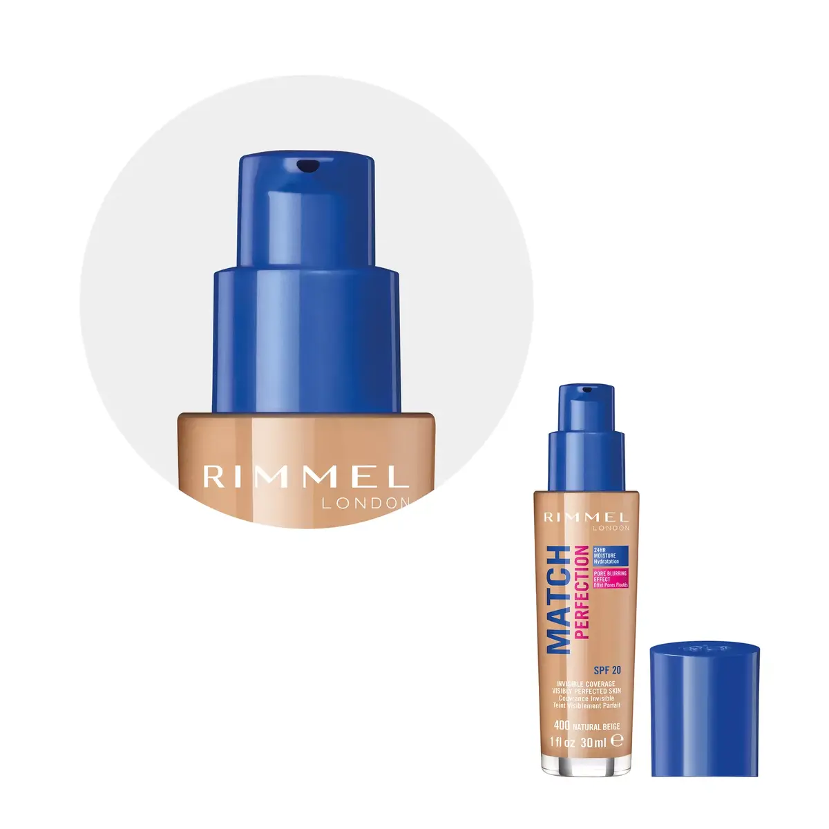 Rimmel Match Perfection Natural Beige 400 tonālais krēms 30 ml Photo 3