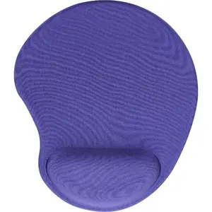 InLine Mouse Pad 55453B with Gel Wrist Rest, Textile, Non-Slip Base, Blue