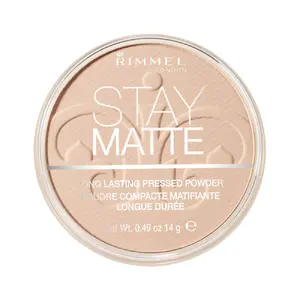 Pressed face powder Rimmel Stay Matte Warm Beige 14 g, jar dispenser