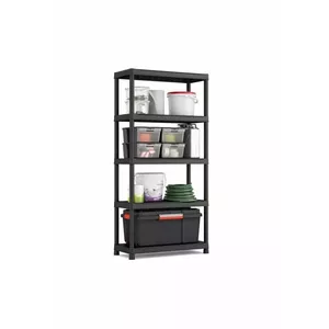 Grāmatu plaukts KIS KETER plastmasas, 5 plaukti, 90×40×182 cm