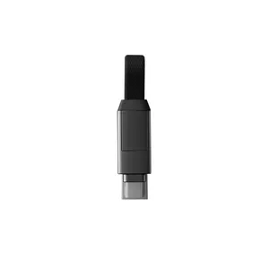 Rolling Square inCharge 6 USB kabelis, USB-C uz Micro-USB A, pelēks